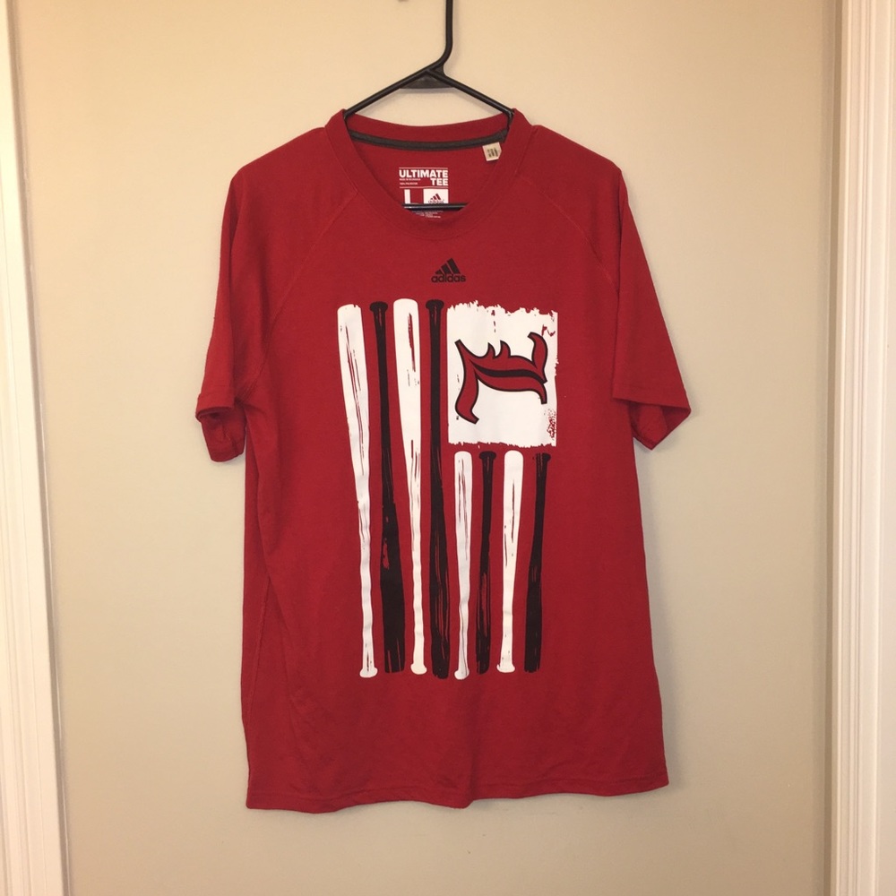 3/25 University of Louisville Adidas Baseball Tee
